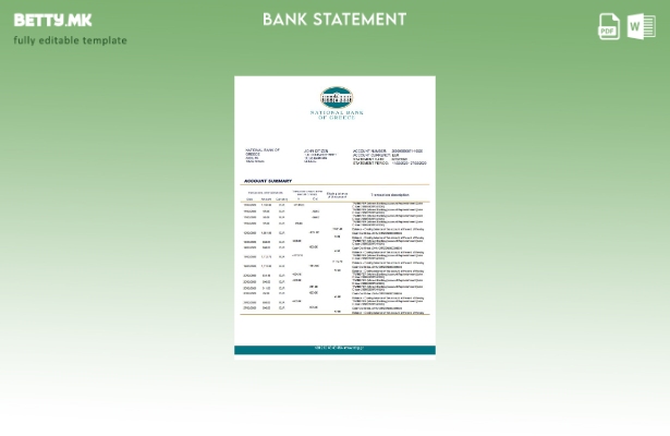 модерен стил на Грција Национална банка на Грција шаблон за извод од банка